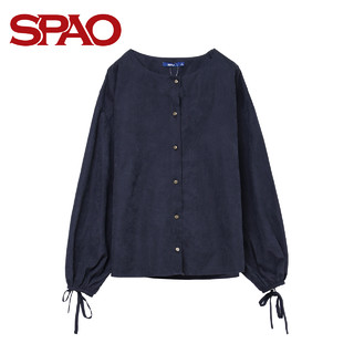 SPAO SPBW811S41 女士纯色单排扣休闲衬衫 米色 L