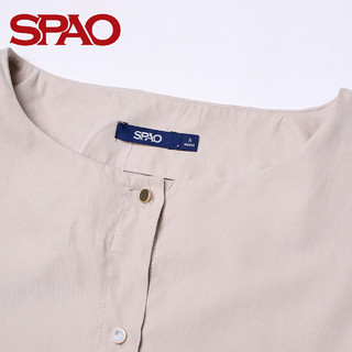 SPAO SPBW811S41 女士纯色单排扣休闲衬衫