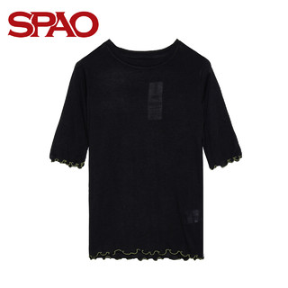 SPAO SPLW748H51 女士木耳边短袖T恤