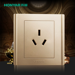 HONYAR 鸿雁 香槟金16A空调专用插座