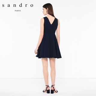 sandro R5118E 女士无袖V领连衣裙