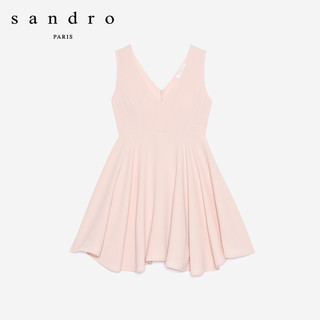 sandro R5118E 女士无袖V领连衣裙