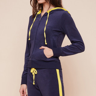 Juicy Couture 橘滋 JCWTKJ117066I2 女士撞色连帽卫衣外套