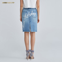 MISS SIXTY 682KJ2290000 开衩绣花高腰半身裙