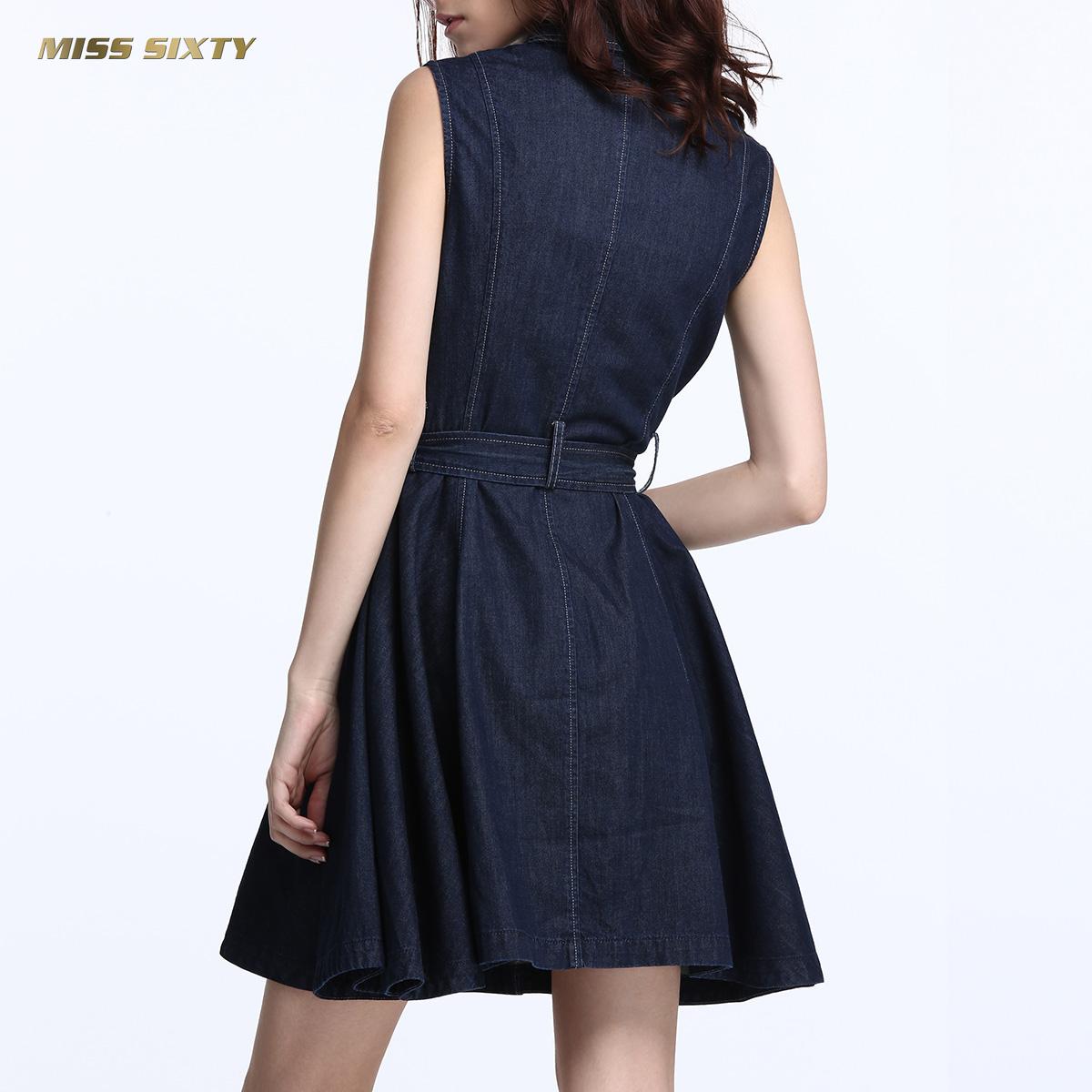 MISS SIXTY 673DJ1951000 女士纯棉牛仔连衣裙