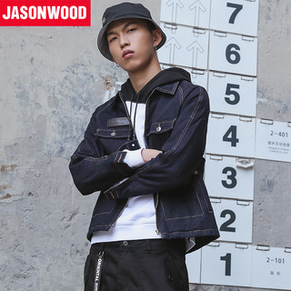 JASONWOOD 471808101 男士牛仔棉服夹克 藏蓝 S