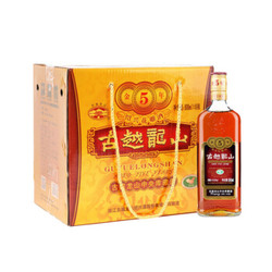 古越龙山 绍兴黄酒 花雕糯米酒 中央库藏金五年 半干型 500ml*6瓶 +凑单品