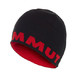 猛犸象 Mammut 男女羊毛混纺双面佩戴速干保暖圆帽 1090-04890 黑色-岩浆红色