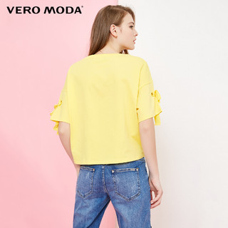 VERO MODA 维莎曼 318201680 女士字母绑带直筒T恤