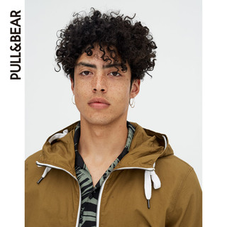 PULL&BEAR 05711535515-24 男士连帽轻薄风衣 卡其色 S