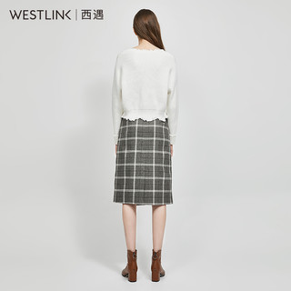 westlink 西遇 11680726 女士长袖破边针织衫