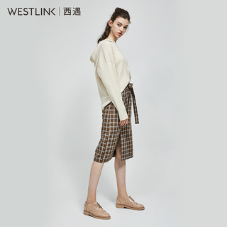 westlink 西遇 11580775 中长款复古开叉半身裙