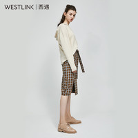 westlink 西遇 11680728 女士时尚连帽针织衫 杏色 S