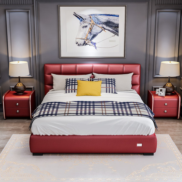 商品slumberland 斯林百兰 威斯敏斯特 现代简约欧式皮床