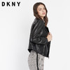 DKNY W83W303 女士机车休闲短款皮衣 黑色 155/80A