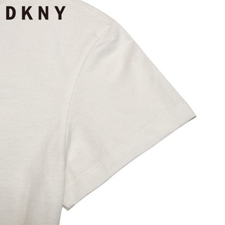 DKNY P8PHT02 女士Logo字母印花T恤 白色 155/80A