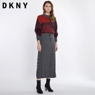 DKNY P8SGT02 女士高腰直筒羊毛针织半身裙