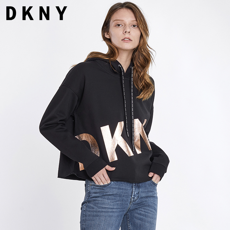 DKNY W83K214 女士休闲印花连帽卫衣