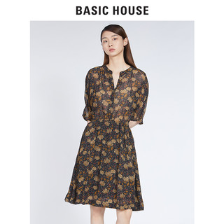 BASIC HOUSE 百家好 HROP529D 女士印花中袖A字裙