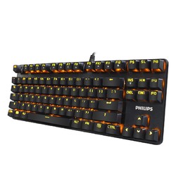 飞利浦（PHILIPS）SPK8901BHSC 机械键盘 87键游戏黑轴