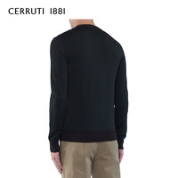 CERRUTI 1881 C3667TI051 男士羊毛混纺长袖针织衫 深咖 S