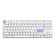 GANSS 高斯 GS87D 蓝牙无线机械键盘 Cherry银轴 白色半分紫版