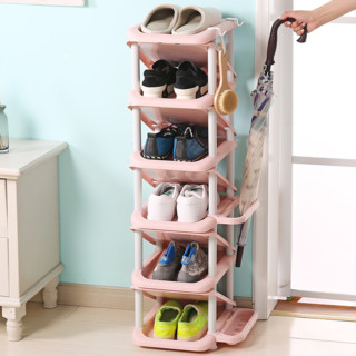 傲家 多层简易组装塑料收纳鞋架 3色可选