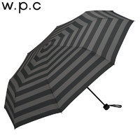 w.p.c MSZ-043 商务休闲男女兼用折叠晴雨伞 灰黑条纹