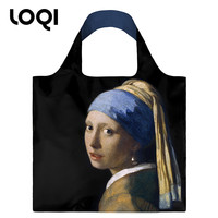 LOQI 环保购物袋 珍珠耳环少女