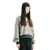 BABYGHOST B18FW0516 千鸟格拼接高领套头衫