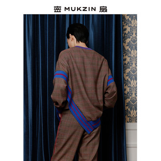 MUKZIN 密扇 X7350467 女士复古格纹印花加厚卫衣