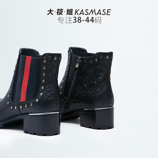 KASMASE 大筱姐 MA76704-10 女士大码切尔西靴