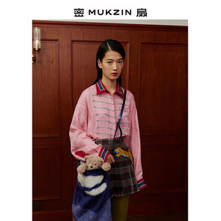 MUKZIN 密扇 女侠系列 E7305350 女士复古长袖衬衫 粉色 S