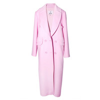 ZHANG SHUAI 张帅 ZS17314006 女士长款翻领毛呢大衣