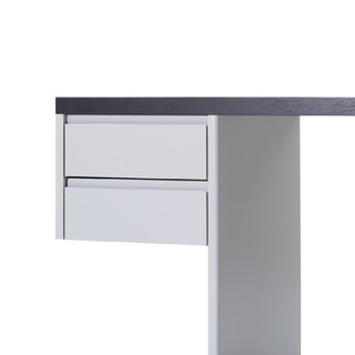 MZGF 木智工坊 M58 一方书桌 白橡灰色