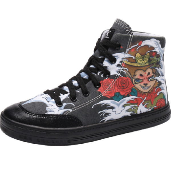 idx 爱定客 悟空-西游记 男士西游系列手绘帆布鞋