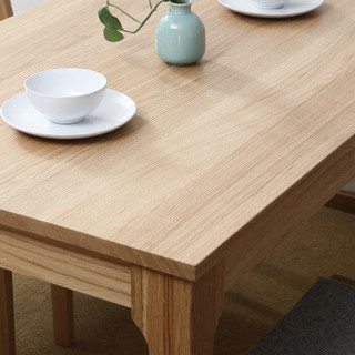  爱家佳 BH3810 简约橡木餐桌 单桌 原木色 1.2米