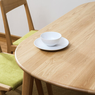  爱家佳 BH3810 简约橡木餐桌 单桌 原木色 1.5米