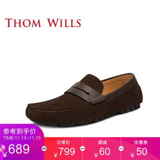 ThomWills 威世 A58 男士真皮英伦休闲豆豆鞋