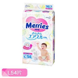 Merries 妙而舒 婴儿纸尿裤 L54片
