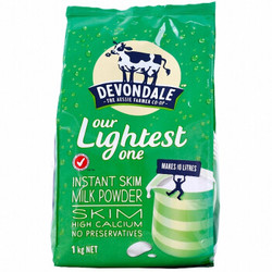 Devondale 德运 高钙脱脂成人牛奶粉 1000克 2袋