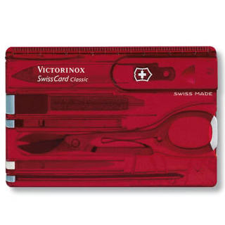 维氏(VICTORINOX)瑞士军刀 经典瑞士卡82mm(10种功能) 多功能刀具瑞士军士刀卡片刀工具 红色0.7100.T *3件