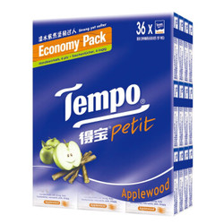 得宝(Tempo) 手帕纸 迷你4层加厚小包纸巾 7张*36包 苹果木味 *2件