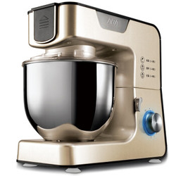 北美电器（ACA）厨师机家用和面机揉面机打蛋器全自动料理机打奶油机打蛋器多功能搅拌机AM-CG108（金色