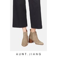 Everlane 春秋ins反绒尖头极简基本款短靴（棕色）34码