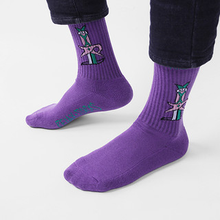 RELAX SOCKS “仙履奇缘”系列 紫青宝剑纯棉潮袜 紫色