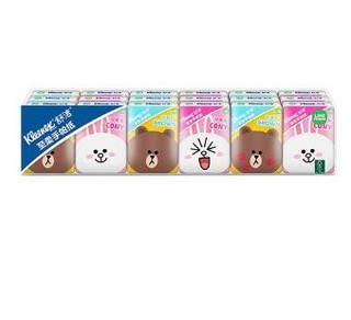 Kleenex 舒洁 LINE FRIENDS 卡通系列手帕纸 3层7张*18包