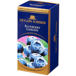 斯里兰卡进口 CEYLON KISSES（锡兰之吻） 蓝莓口味果味茶叶 红茶包25包*2g *5件