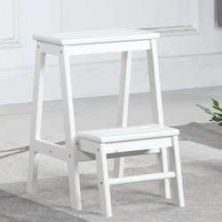 施豪特斯（SHTS）凳子 实木楼梯凳家用木梯子厨房高低凳子ST-2 白色