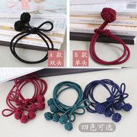 禾陶成衣 中式复古盘扣头绳 双头酒红色